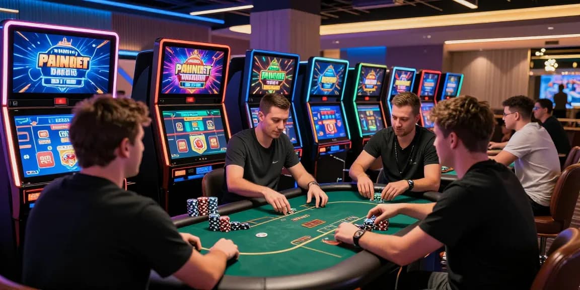 OPEN88 vibrant online gaming experience with players engaged in poker and slots