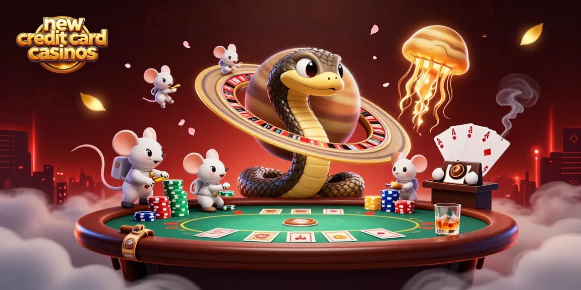 Experience thrilling gameplay at new credit card casinos with astronaut mice and a cosmic dealer.