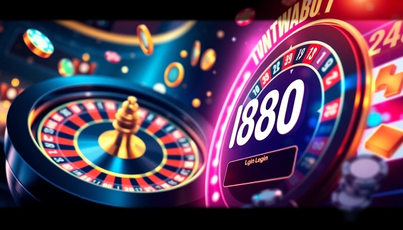Experience the thrill of gambling with lego138 login highlighted in a vibrant online casino scene featuring roulette and slots.