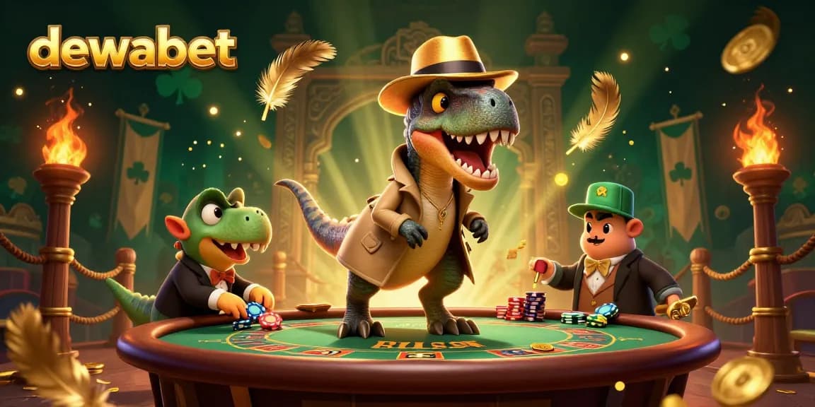 Dewabet menyajikan momen menarik di meja blackjack dengan karakter berwarna-warni dan efek atmosfer yang memukau.