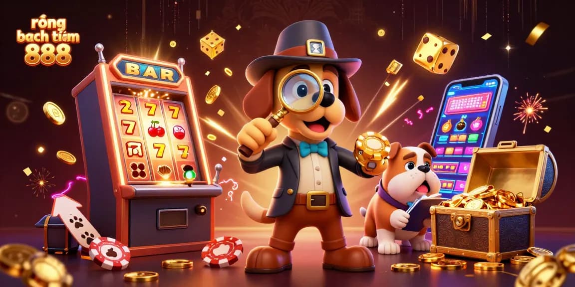 Experience rồng bạch kim 888's thrilling jackpot action in this 3D casino adventure illustration.