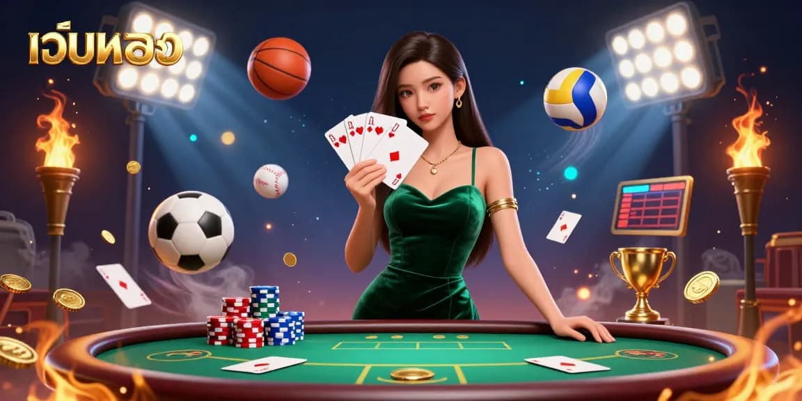 Experience เว็บตรง casino excitement at a luxury poker table with dynamic betting elements and rich atmosphere.