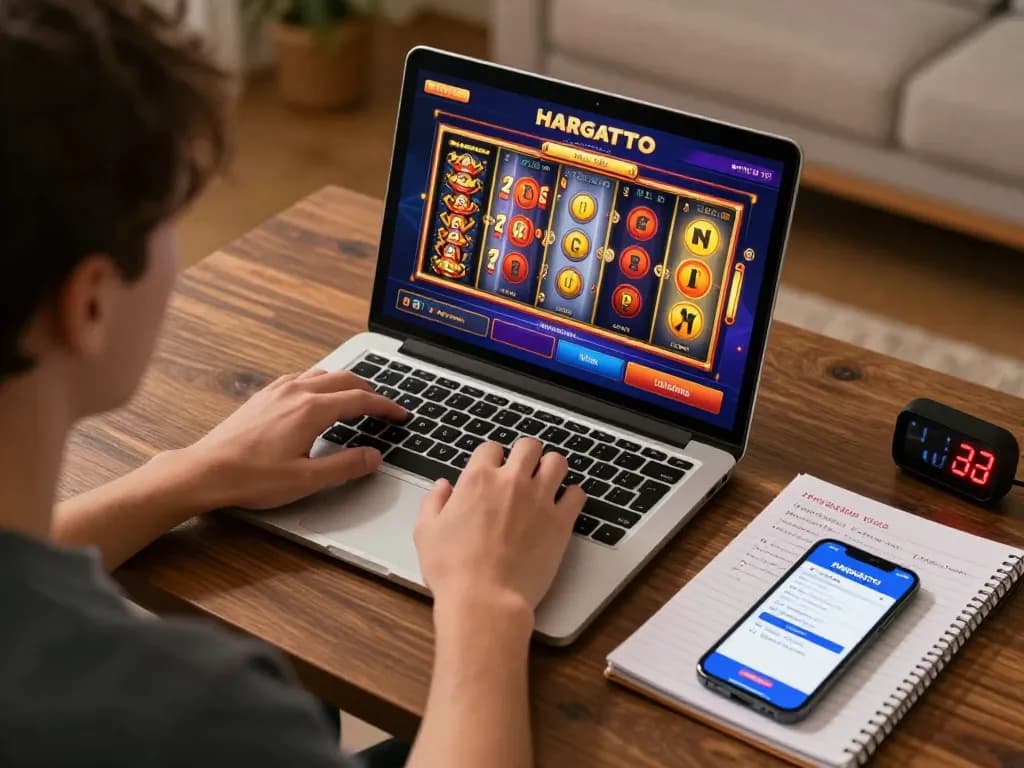 Sesi permainan HARGATOTO login dan permainan slot online yang menarik menawarkan pengalaman bermain yang mendebarkan dalam suasana rumah yang nyaman.