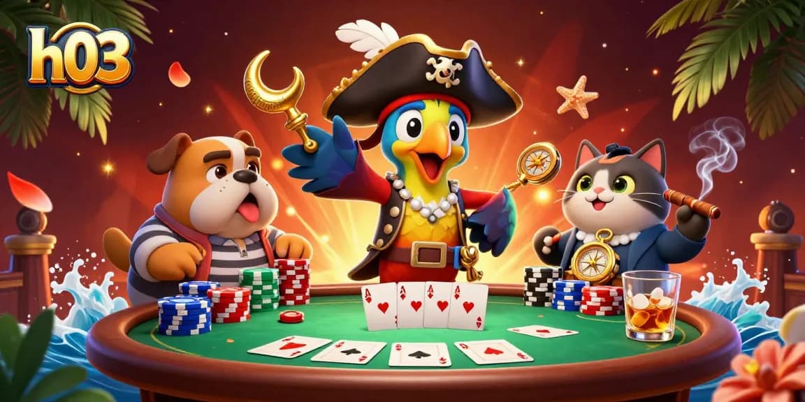 Rasakan aksi poker yang mendebarkan dengan h03 saat kapten bajak laut memimpin permainan dengan taruhan tinggi.