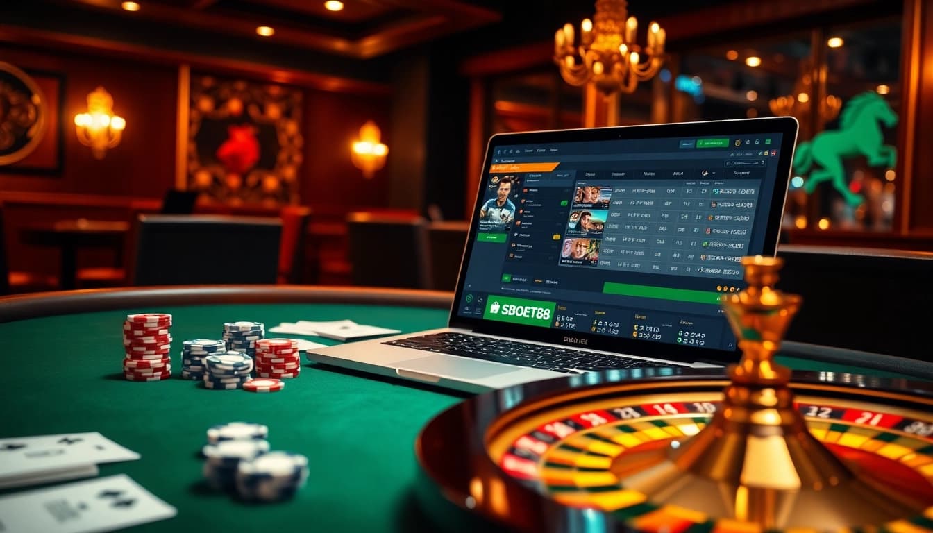 Engage in Judi Bola Resmi excitement on the SBOBET88 platform with vibrant casino elements.