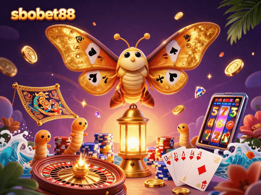 Experience sbobet88 with exhilarating sports betting and dynamic casino games featuring vibrant illustrations and iconic elements.