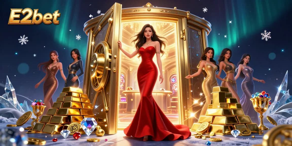 E2bet offers a luxurious gambling experience with vibrant casino elements and stunning visuals.