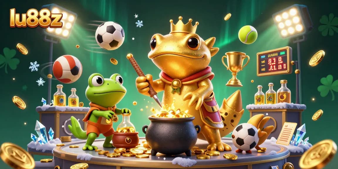 Bet on golden winnings with lu88z in a vibrant, dynamic casino scene.