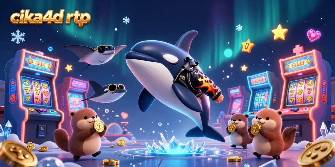 Spin the reels with the vibrant characters in this cika4d rtp themed illustration, showcasing winning moments.