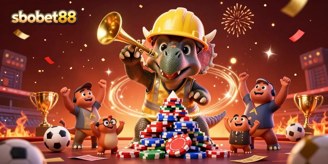Engage in thrilling sports betting with sbobet88 featuring vibrant 3D characters and dynamic elements.