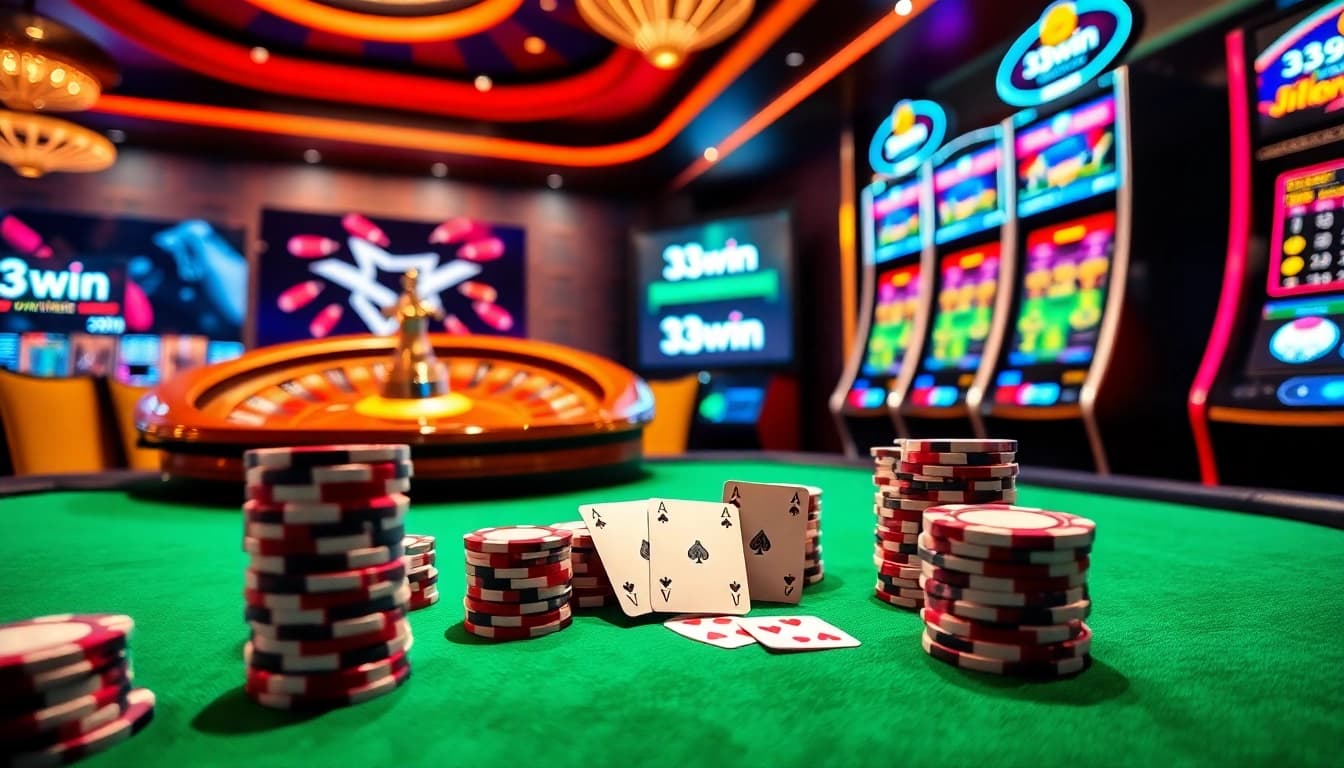 Experience the thrill of winning with 33win's exciting casino games and vibrant atmosphere.