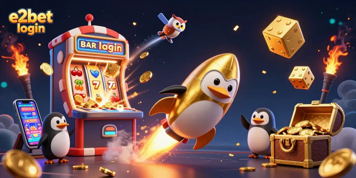 Experience e2bet login with exciting gaming action amidst a vibrant casino-themed space!