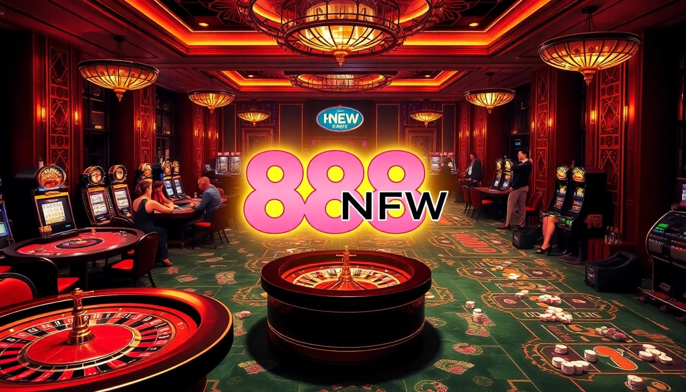 Experience the excitement of gambling at nhà cái 888NEW with vibrant casino visuals.