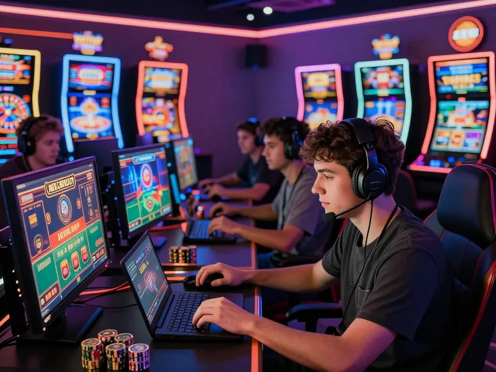 Engaged player enjoying HM88 online gaming experience with lively visuals and interactive casino elements.