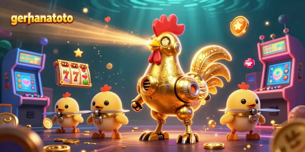 Gerhanatoto menawarkan pengalaman bermain slot dengan robot ayam emas futuristik dan permainan slot menarik.