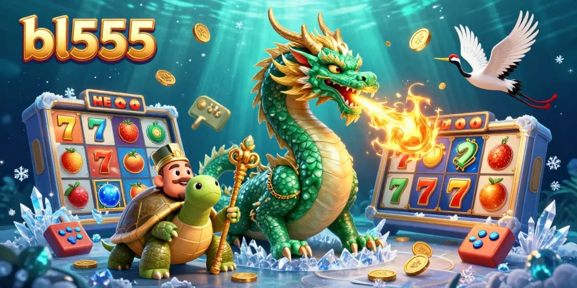 Experience thrilling slots with bl555 as the jade dragon breathes gold amidst vibrant gaming elements.