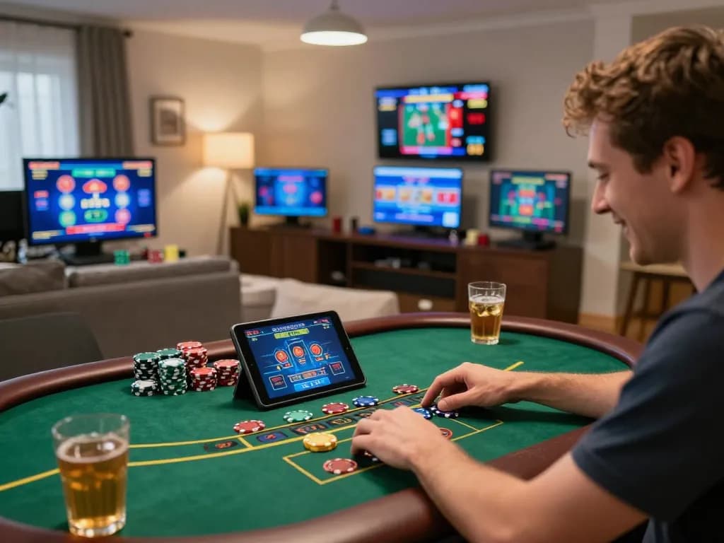 Player experiencing engaging blackjack action on kubet79 while enjoying a comfortable home setting