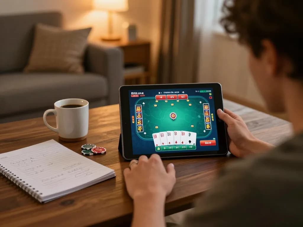 Engaging online poker gameplay experience on https://lv88cha.com/ with cozy living room atmosphere.