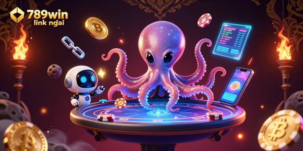 Play thrilling games at 789win link mới, featuring alien characters enjoying holographic poker adventures.