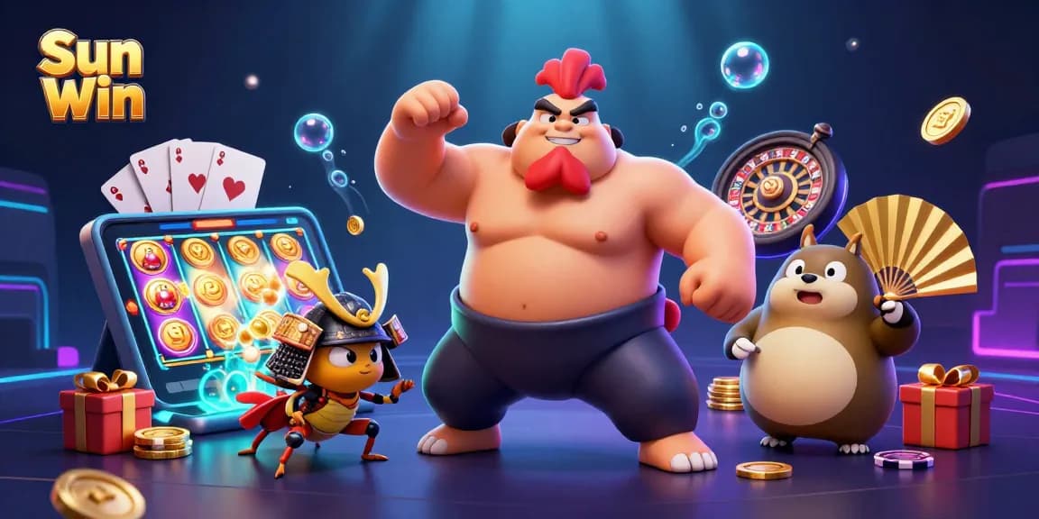 Engage in exciting Slot action with Sun Win through a vibrant 3D casino illustration