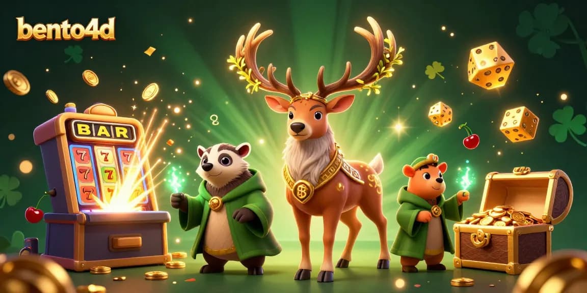 Rasakan sensasi dari jackpot slot bento4d dengan adegan druid magis dan elemen kasino yang berwarna-warni.