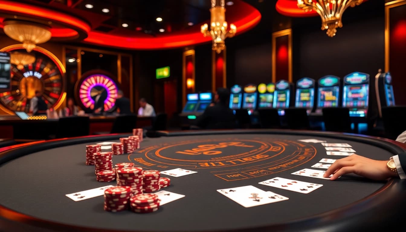 Engage in high-stakes gambling at the xx 88 blackjack table with professional players and luxurious details.