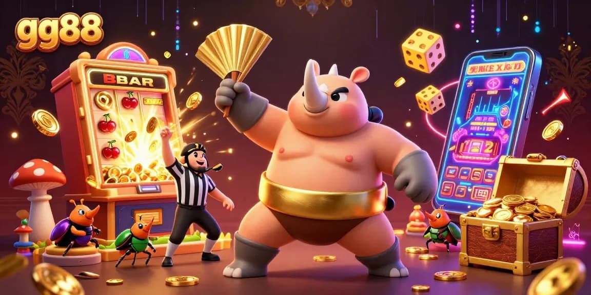 Join the excitement at gg88 as the sumo champion stomps coins from a massive jackpot!