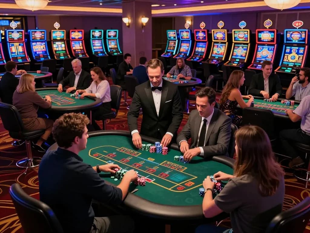 Play blackjack in lively casino with active players and dealers, featuring tg88 moments of thrilling bets.