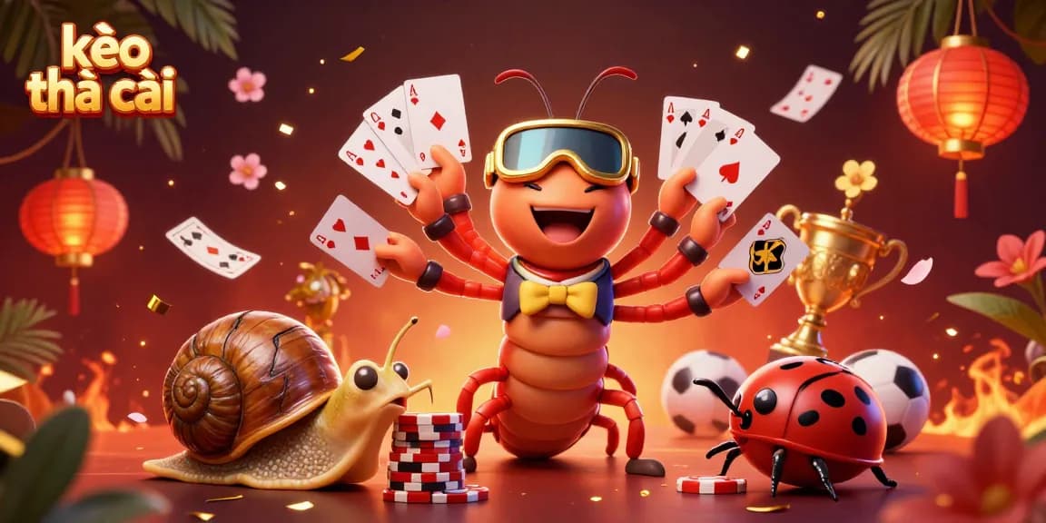 Engage in thrilling kèo nhà cái sports betting with animated characters at a vibrant gaming scene.