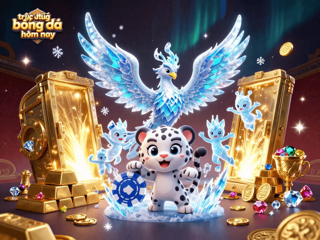 Streaming live football today on a vibrant casino backdrop with sparkling effects and characters.