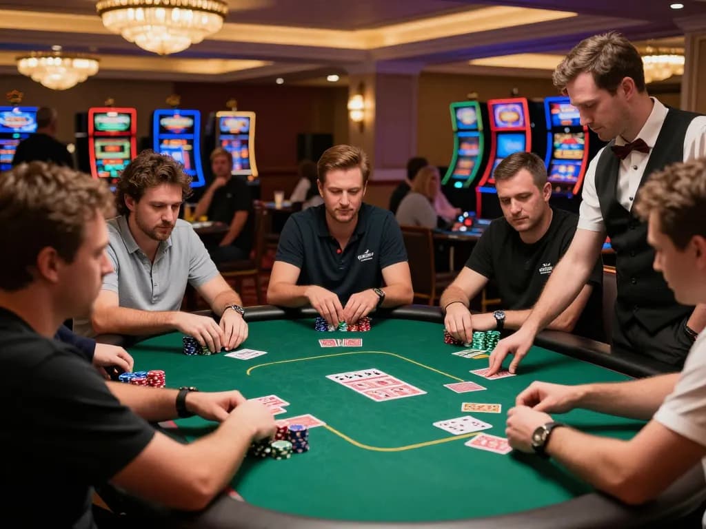 Engaging poker tournament scene at TT88 casino with players strategizing and chips in play