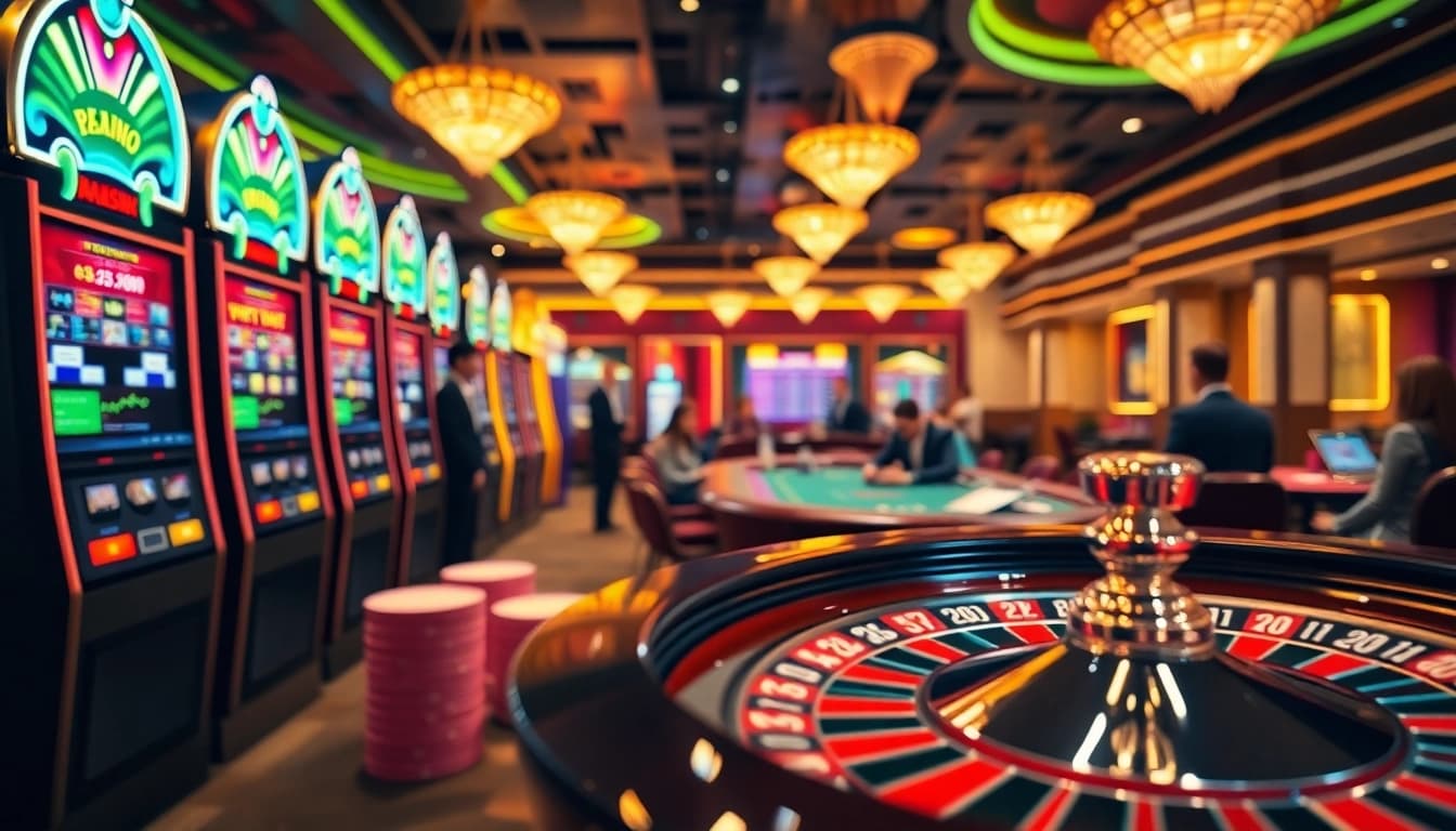 Experience thrilling gameplay at xx 88 casino with vivid slot machines and eager gamblers.