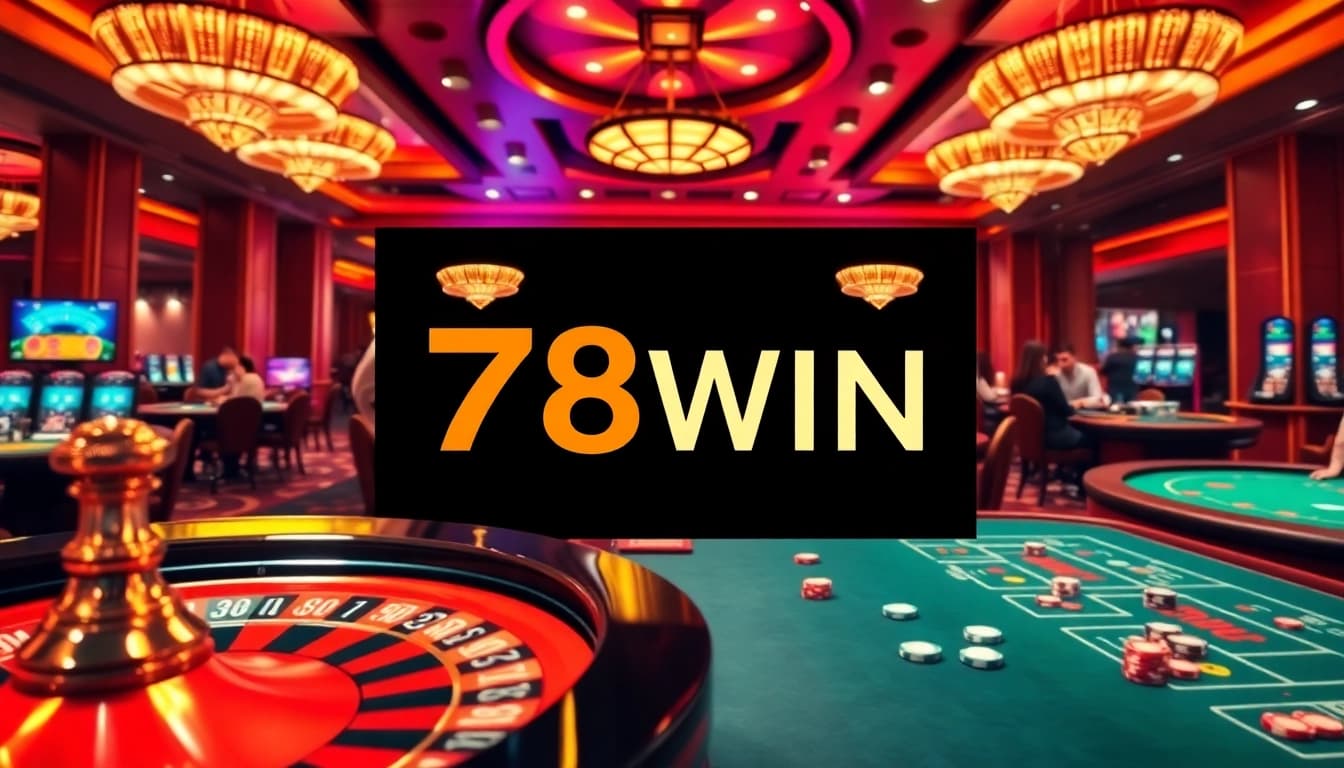 Players enjoy thrilling games at 78WIN, capturing the excitement of casino life.