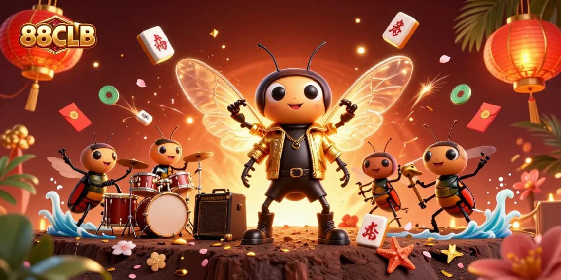 Engage with 88CLB’s vibrant casino scene featuring animated characters celebrating wins in style.