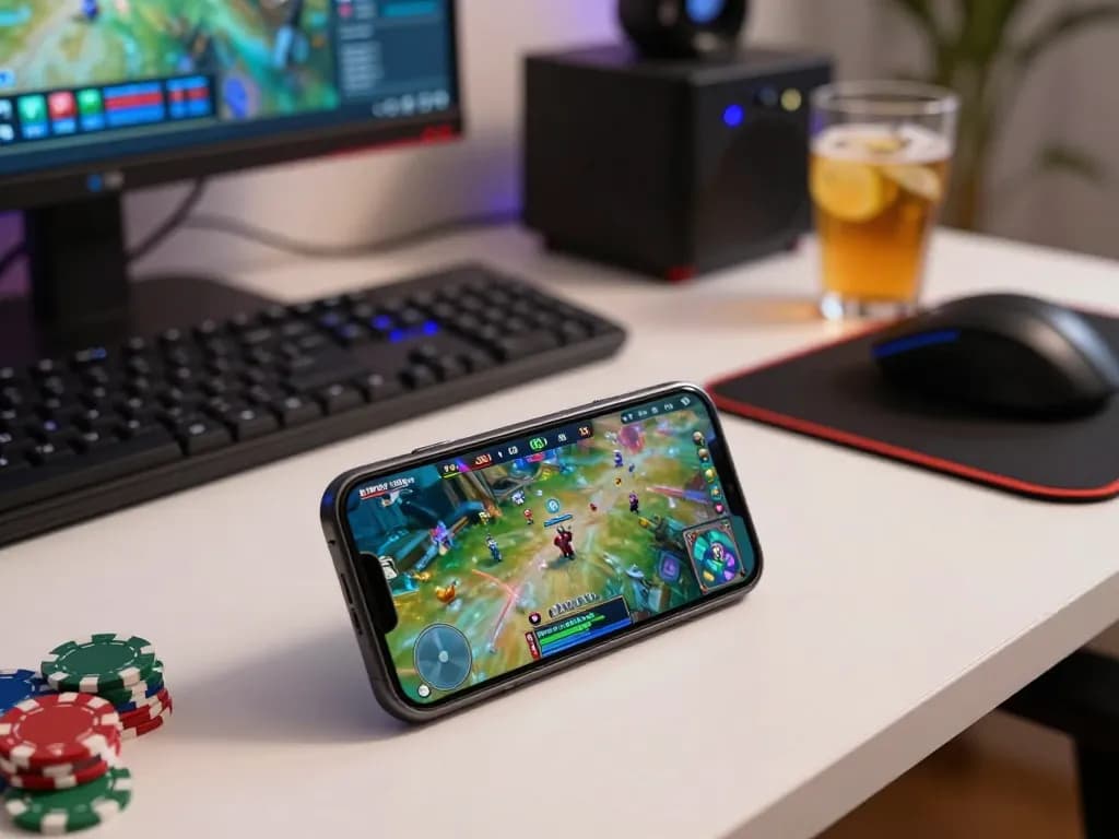 Trải nghiệm Phát sóng trực tiếp đá gà trên di động trong khi thưởng thức một không gian chơi game ấm cúng tại nhà.