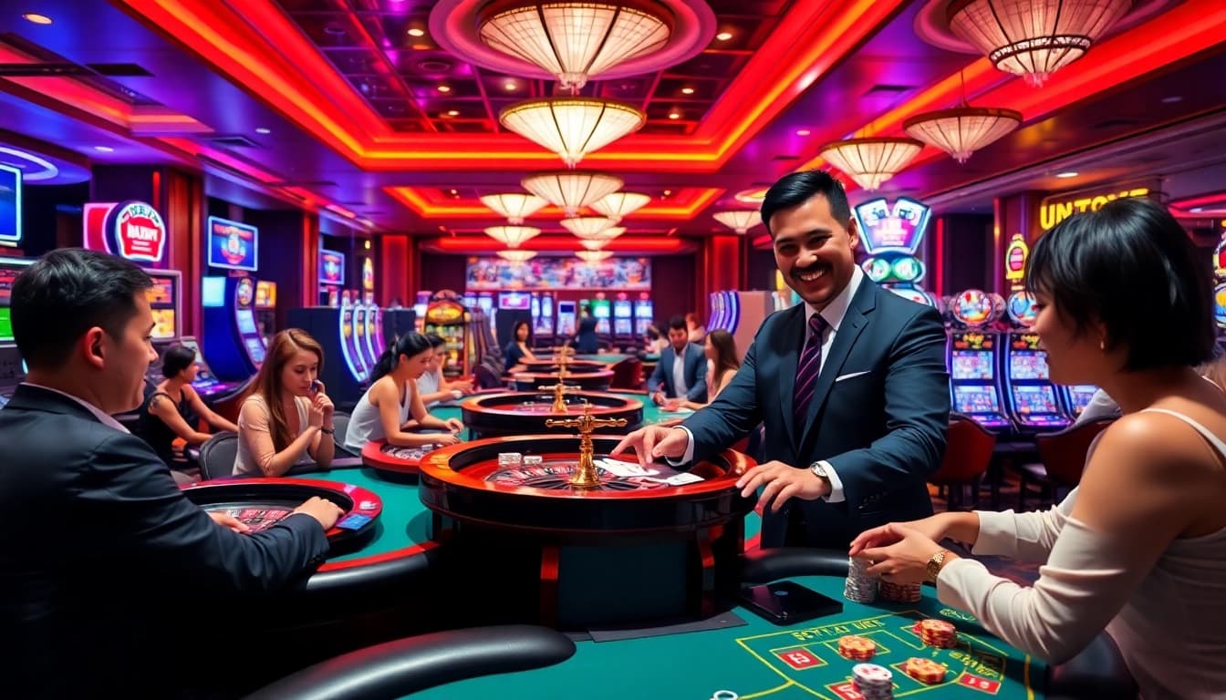 Experience high-stakes gaming action on https://dh88.video/ with vibrant casino tables and eager players.