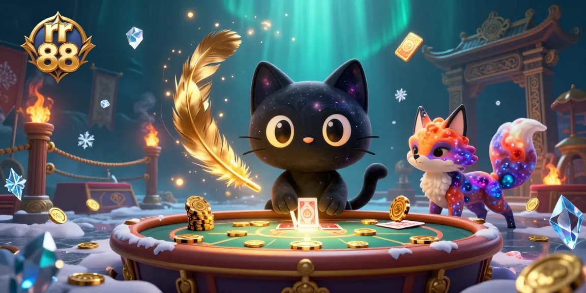 Experience thrilling gaming action at rr 88's cosmic casino with vibrant characters amidst a colorful gaming landscape.