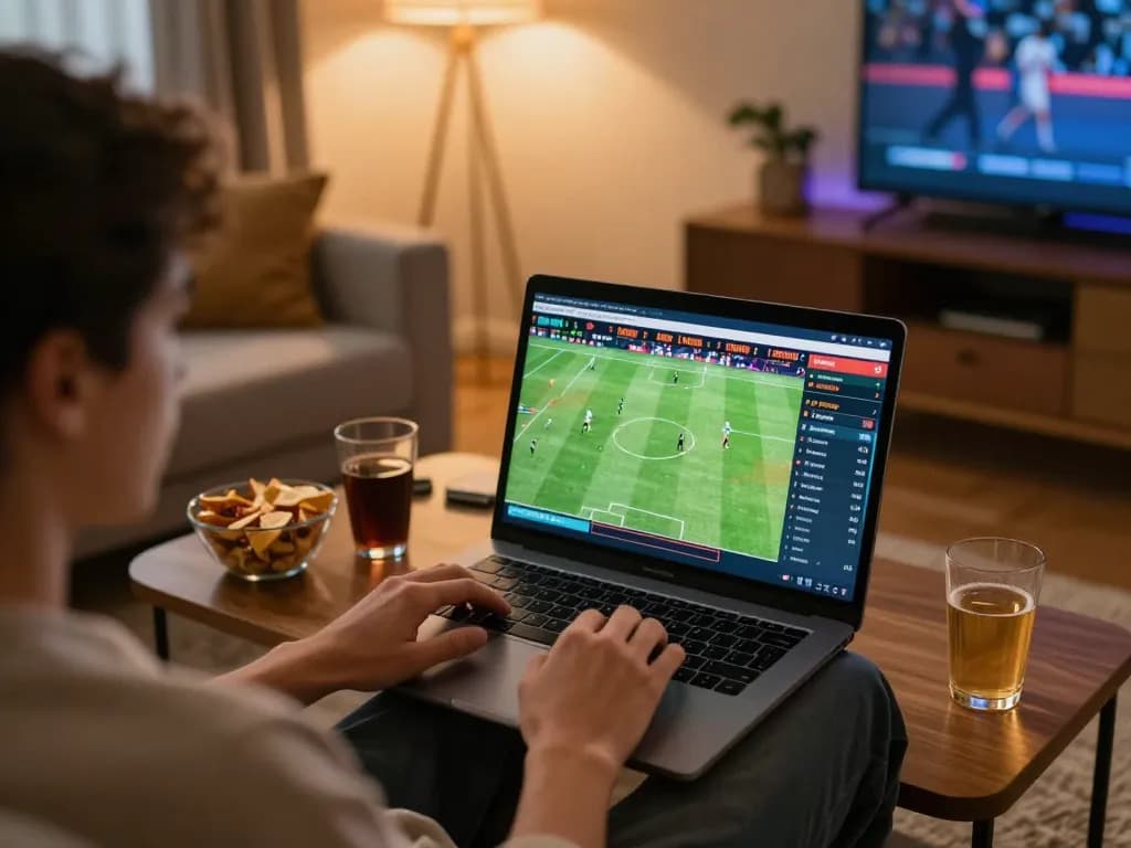 Experience bsport excitement with live betting on football matches in a cozy home setting