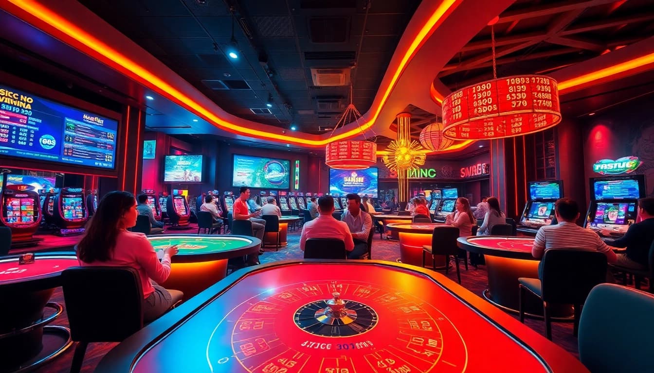 Experience the thrilling gaming atmosphere at go88.bio with vibrant casino games and engaging players.
