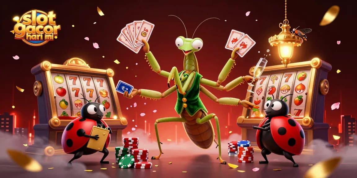 Belalang sembah cerdas dan kepik di kasino memperlihatkan slot gacor hari ini yang ramai