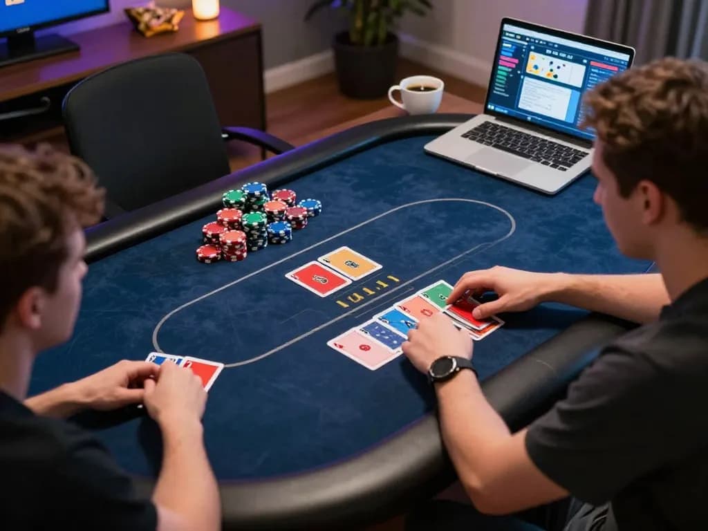Nohu online poker players strategizing during a dynamic home game session.