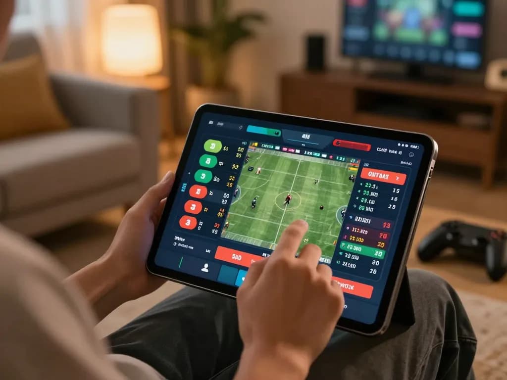 Engaging in live sports betting on tip88 app, showcasing dynamic odds and interactive interface.