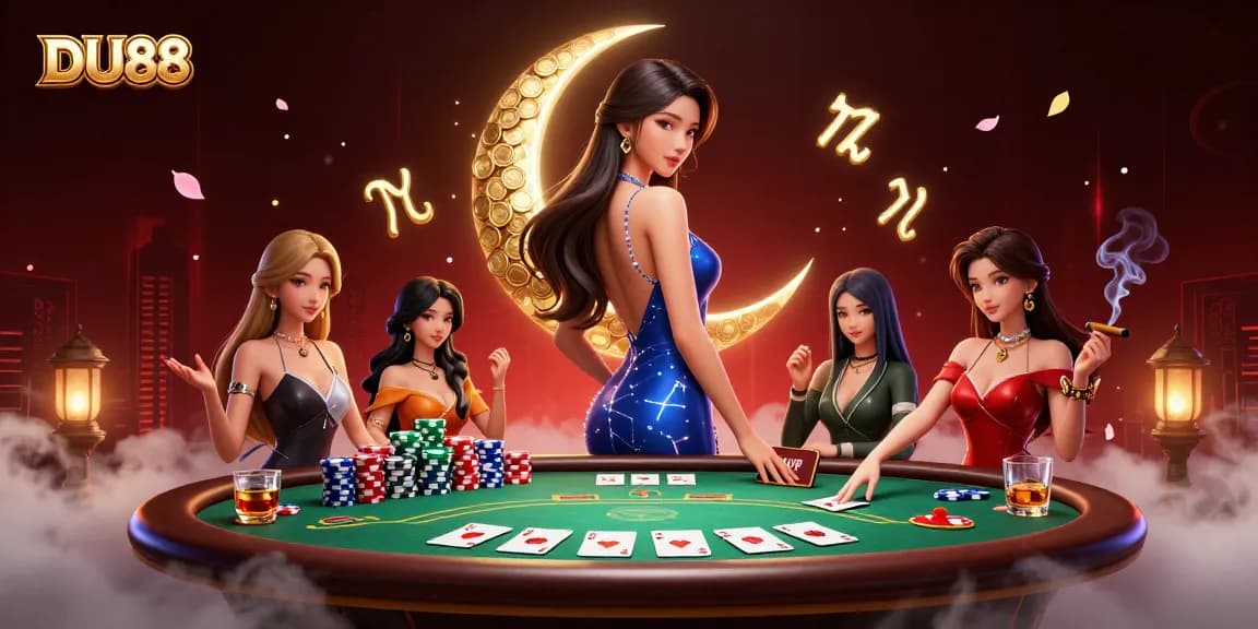 Experience DU88 with a luxurious Asian casino ambiance, featuring poker elements and stunning visuals.