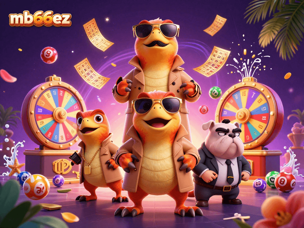 Experience thrilling entertainment at mb66ez with vibrant lottery balls and lively casino elements.