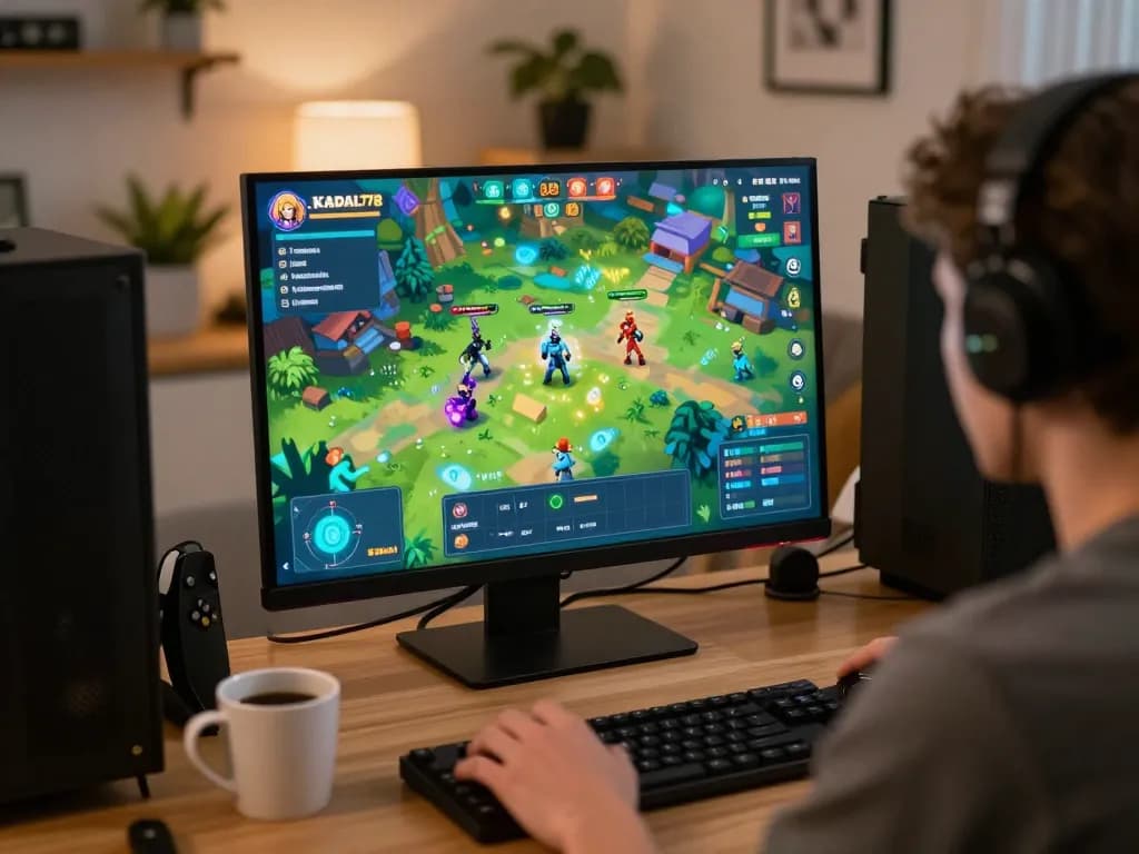 KADAL778 gameplay screenshot showing engaging action and vibrant graphics on a home setup.