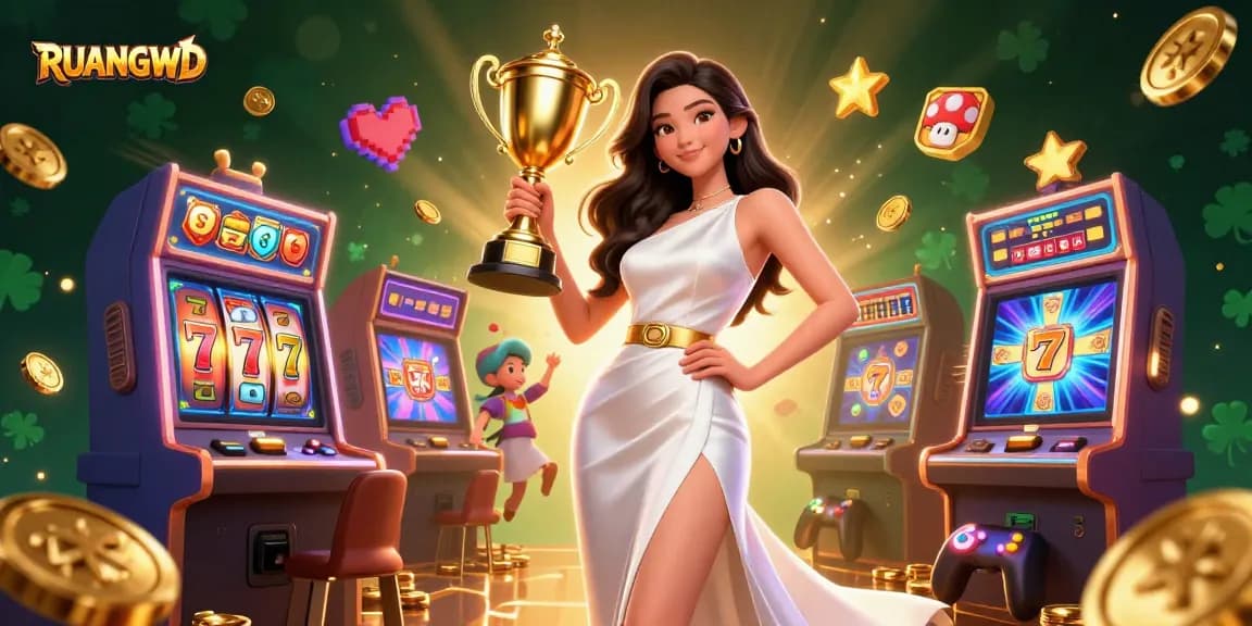 Engage in thrilling gameplay with RUANGWD slot machines, featuring dynamic spinning reels and jackpot symbols.