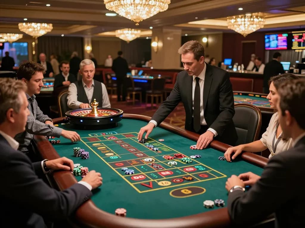 Các người chơi B52club tham gia vào một trò chơi roulette thú vị, thể hiện hành động sôi nổi và bầu không khí hồi hộp.