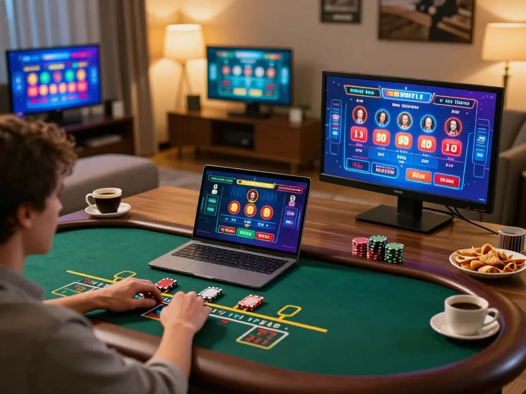 Experience the excitement of hb88 while playing live blackjack at home in a cozy setup.