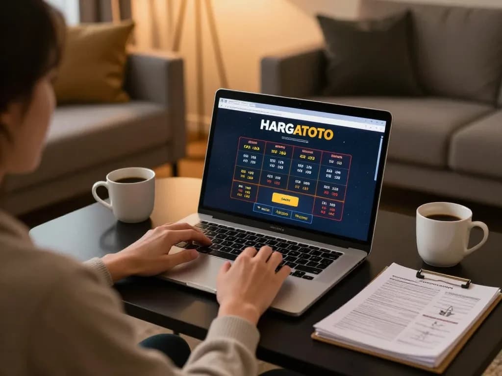 Playing on the HARGATOTO platform during a cozy home gaming session.