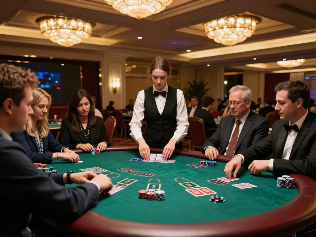 Players engaging in an intense blackjack game at King33, showcasing excitement and strategic betting.
